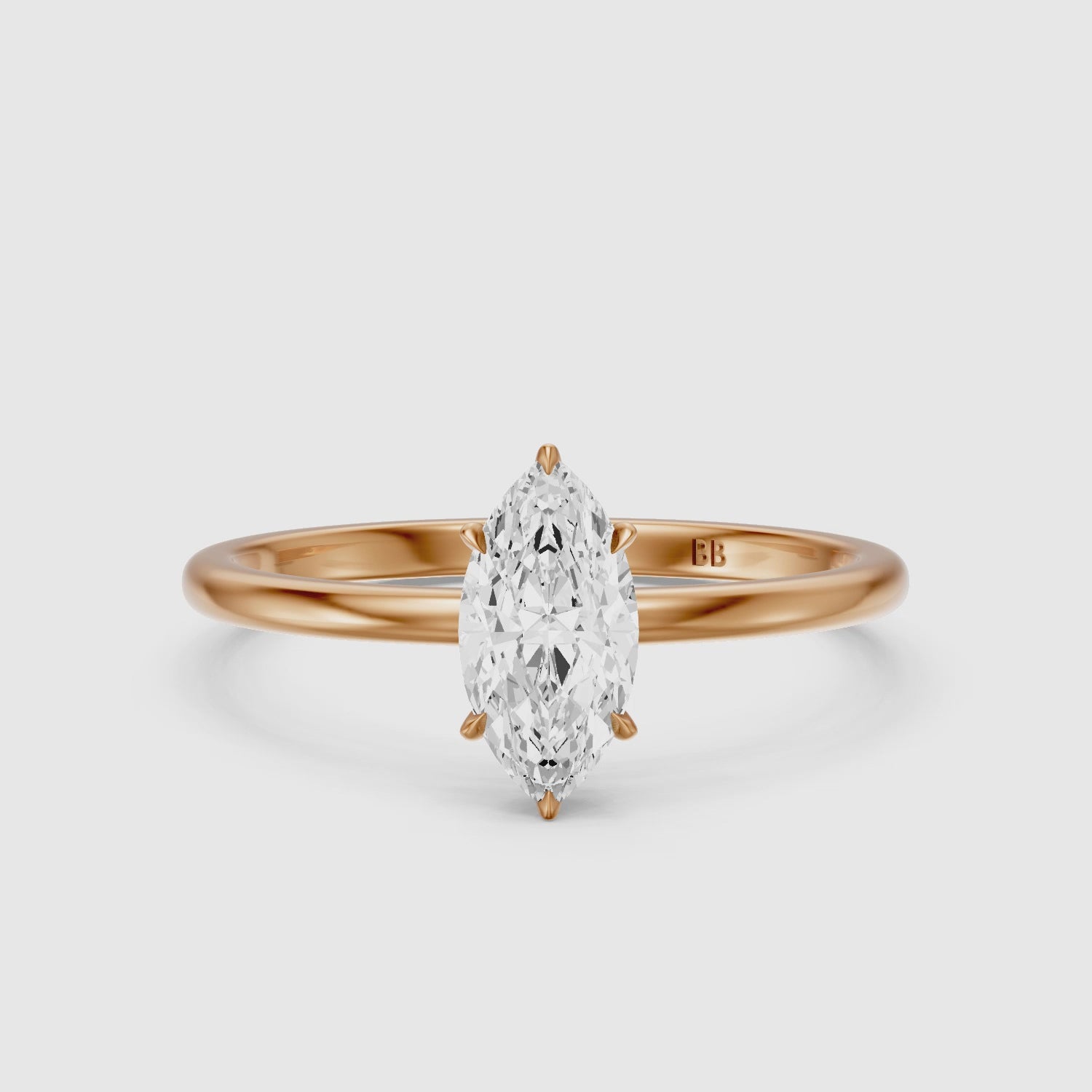 Load video: Rylee Marquise Cut Hidden Halo Moissanite Diamond Ring
