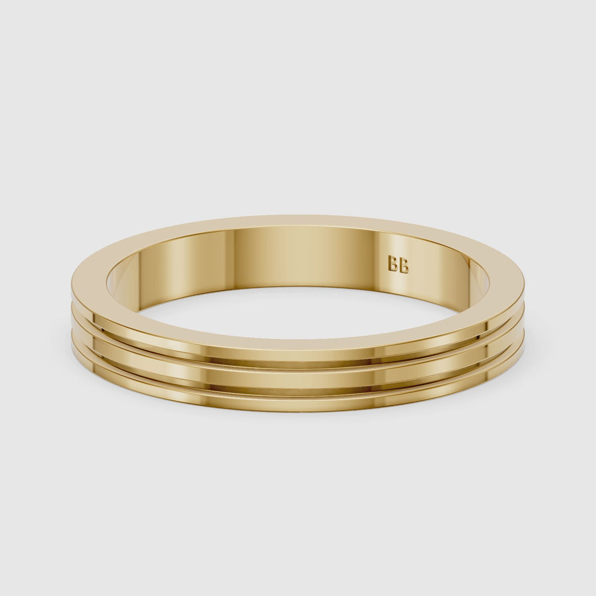 Load video: Zaylee Double Groove Plain Wedding Band