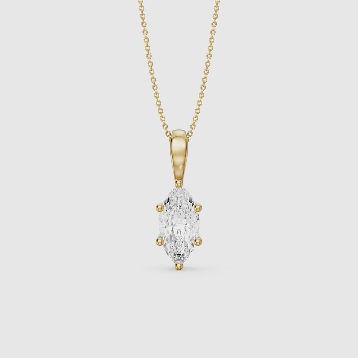 Load video: Dianna Marquise Lab Grown Diamond Solitaire Pendant