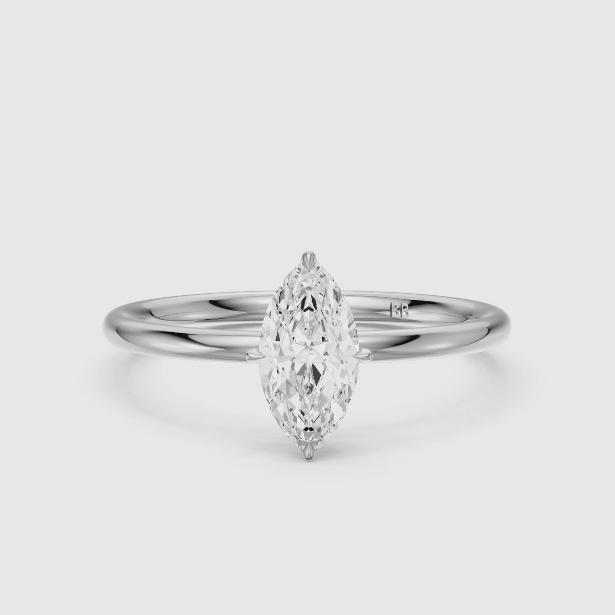 Load video: Romi Marquise Low Profile Setting Lab Grown Diamond Ring